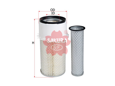 SAKURA,, Air Filter (Element), 1560611080 + 6833543620, AS-1014-S, ALLIS CHALMERS