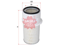 SAKURA,, Air Filter (Element), 666432, AS-1024, INGERSOLL RAND