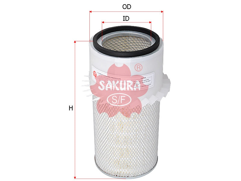 ไส้กรองอากาศ(ไส้กรอง) SAKURA, 666432, AS-1024, INGERSOLL RAND (123018)