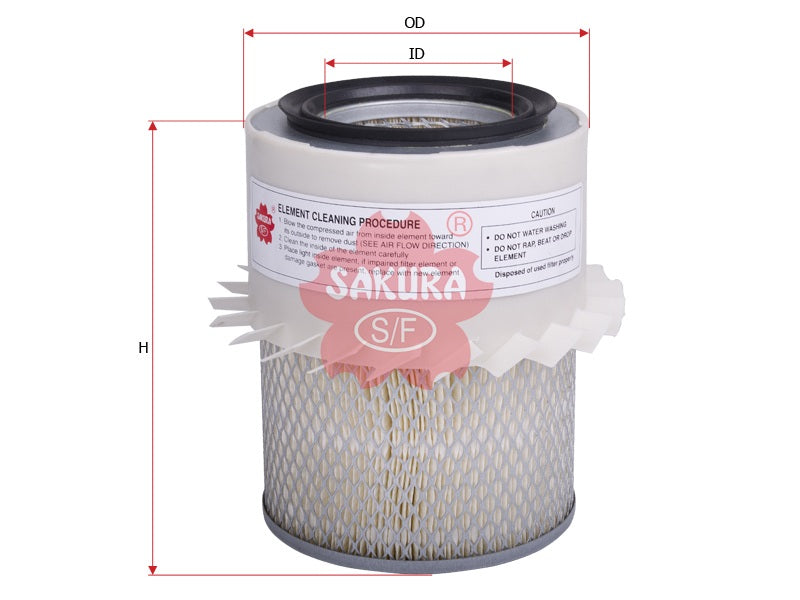 SAKURA,, Air Filter (Element), V9112-D207, AS-1201, DAIHATSU