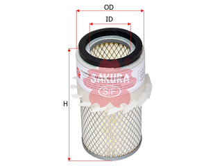 SAKURA,, Air Filter (Element), 16546-05H10, AS-1824, KOBELCO