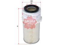 SAKURA,, Air Filter (Element), V9112-N222, AS-1825, ISUZU