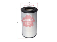 ไส้กรองอากาศ(ไส้กรอง) SAKURA, 9231100577, AS-5102, HITACHI (125596)