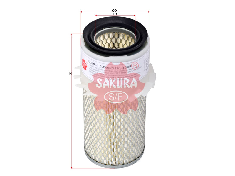 ไส้กรองอากาศ(ไส้กรอง) SAKURA, 1032762M91, AS-5104, MASSEY-FERGUSON (125137)