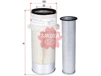 Air Filter (ဒြပ်စင်)၊ SAKURA၊ 1093682M91+1093683M92၊ AS-7805-S၊ TEREX (126428)
