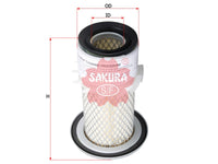 ไส้กรองอากาศ(ไส้กรอง) SAKURA, 15852-11082, AS-8801, KUBOTA (125498)