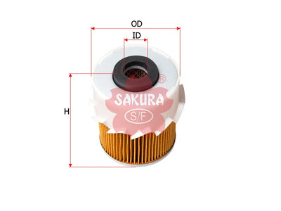 ไส้กรองอากาศ(ไส้กรอง) SAKURA, 14971-11180, AS-88240, KUBOTA (126556)