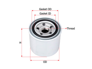 SAKURA,, Oil Filter (Spin-On), 26300-35504, C-10027, HYUNDAI