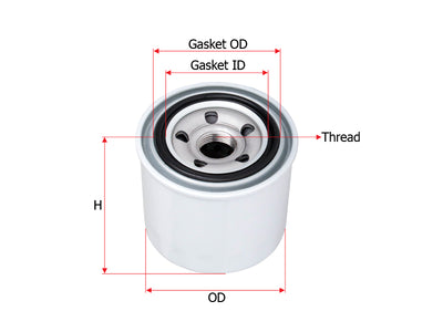 กรองน้ำมันเครื่อง(Spin-On) , SAKURA, 26300-35504, C-10027, HYUNDAI (125862)