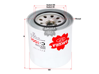 SAKURA,, Oil Filter (Spin-On), ME 014838, C-1006, SUMITOMO