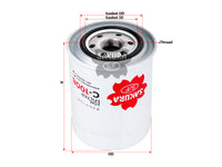 กรองน้ำมันเครื่อง(Spin-On) , SAKURA, 26300-42010, C-1008, MITSUBISHI (124932)