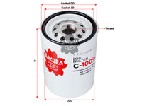กรองน้ำมันเครื่อง(Spin-On) , SAKURA, ME 088519, C-1009, ISUZU (124924)