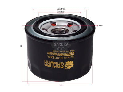 กรองน้ำมันเครื่อง(Spin-On), SAKURA, ME322508, C-1013XPL, MITSUBISHI (124976)