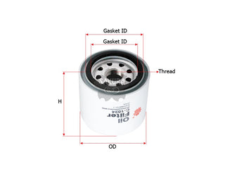 SAKURA,, Oil Filter (Spin-On), 8-94456741-1, C-1024, ISUZU