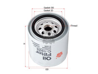 SAKURA,, Oil Filter (Spin-On), 5006227, C-1025, CASE