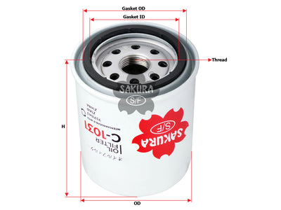 SAKURA,, Oil Filter (Spin-On), MD001445, C-1031, ASIA