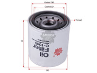 SAKURA,, Oil Filter (Spin-On), MD 017440, C-1049, MITSUBISHI