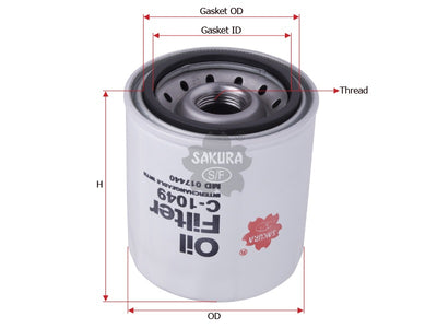 กรองน้ำมันเครื่อง(Spin-On), SAKURA, MD 017440, C-1049, MITSUBISHI (124985)