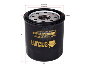 SAKURA,, Oil Filter (Spin-On), 90915-10001, C-1109XPL, TOYOTA