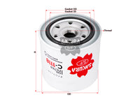 กรองน้ำมันเครื่อง(Spin-On) , SAKURA, 90915-30003, C-1118, TOYOTA (124006)