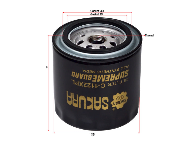 ဆီစစ်ထုတ်ခြင်း (အလှည့်အပြောင်း)၊ SAKURA၊ 15600-25010၊ C-1122XPL၊ FORD (123357)