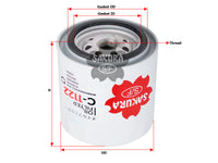 กรองน้ำมันเครื่อง(Spin-On) , SAKURA, 3280V8394, C-1122, NISSAN (123358)