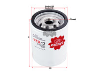 SAKURA,, Oil Filter (Spin-On), 90915-10002, C-1124, TOYOTA