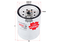 SAKURA,, Oil Filter (Spin-On), 15601-76009-71, C-1126, TOYOTA