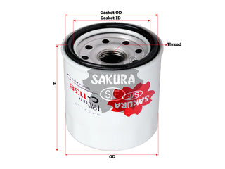 SAKURA,, Oil Filter (Spin-On), 15601-BZ030, C-1138, DAIHATSU