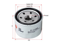 กรองน้ำมันเครื่อง(Spin-On) , SAKURA, 90915-TA005, C-11660, TOYOTA (124293)
