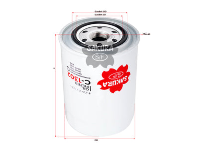 SAKURA,, Oil Filter (Spin-On), 15607-1480, C-1302, HINO