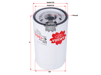 SAKURA,, Oil Filter (Spin-On), 15607-1733, C-1304, HINO