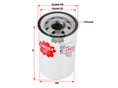 SAKURA,, Oil Filter (Spin-On), 4283859, C-1305, KOMATSU