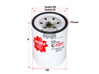 SAKURA,, Oil Filter (Spin-On), 32/925322, C-1317, TOYOTA