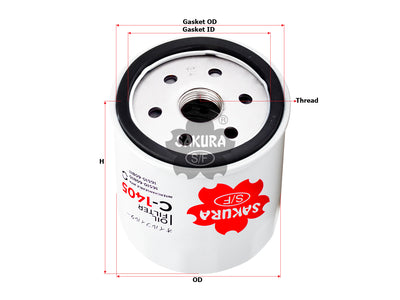 SAKURA,, Oil Filter (Spin-On), 25011520, C-1405, BOBCAT
