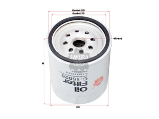 SAKURA,, Oil Filter (Spin-On), 5-13211018-0, C-15026, CHEVROLET