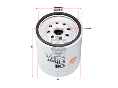 SAKURA,, Oil Filter (Spin-On), 5-13211018-0, C-15026, CHEVROLET