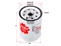 กรองน้ำมันเครื่อง(Spin-On), SAKURA, X1.3201008, C-1505, ISUZU (125677)