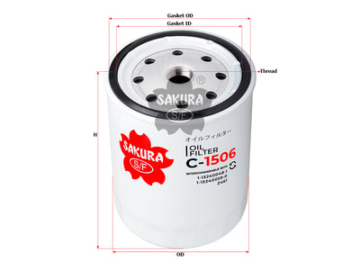 SAKURA,, Oil Filter (Spin-On), X1.3201012, C-1506, HITACHI