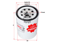 กรองน้ำมันเครื่อง(Spin-On) , SAKURA, 94360427, C-1516, ISUZU (125616)