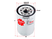 กรองน้ำมันเครื่อง(Spin-On) , SAKURA, 1-87610189-0, C-1533, ISUZU (125676)