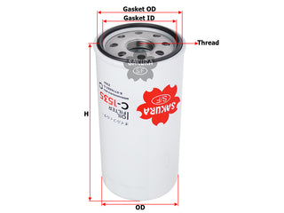 SAKURA,, Oil Filter (Spin-On), 8-97116667-0, C-1535, SUBARU