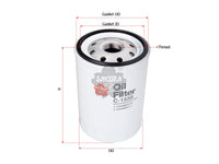 SAKURA,, Oil Filter (Spin-On), 1-13240487-0, C-1550, ISUZU