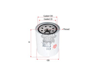 SAKURA,, Oil Filter (Spin-On), 15400-PC6-004, C-1608, HONDA