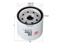 กรองน้ำมันเครื่อง(Spin-On), SAKURA, 15400-PL2-315, C-1612, ACURA (123944)