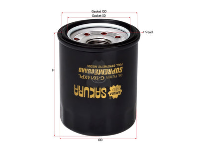 กรองน้ำมันเครื่อง(Spin-On) , SAKURA, 15400-RBA-F01, C-1614XPL, HONDA (125801)