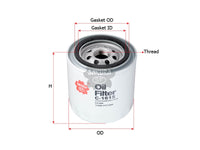 SAKURA,, Oil Filter (Spin-On), 15400-P5T-G00, C-1615, ROVER