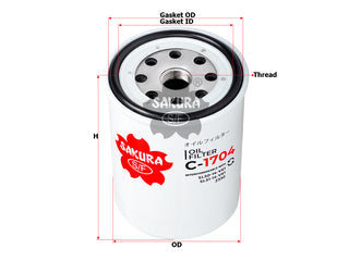 SAKURA,, Oil Filter (Spin-On), SLY2-14-V61, C-1704, MAZDA