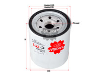 กรองน้ำมันเครื่อง(Spin-On), SAKURA, TFY0-14-302, C-1717, MAZDA (123724)