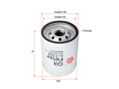 SAKURA,, Oil Filter (Spin-On), 8943604271, C-1726, ISUZU